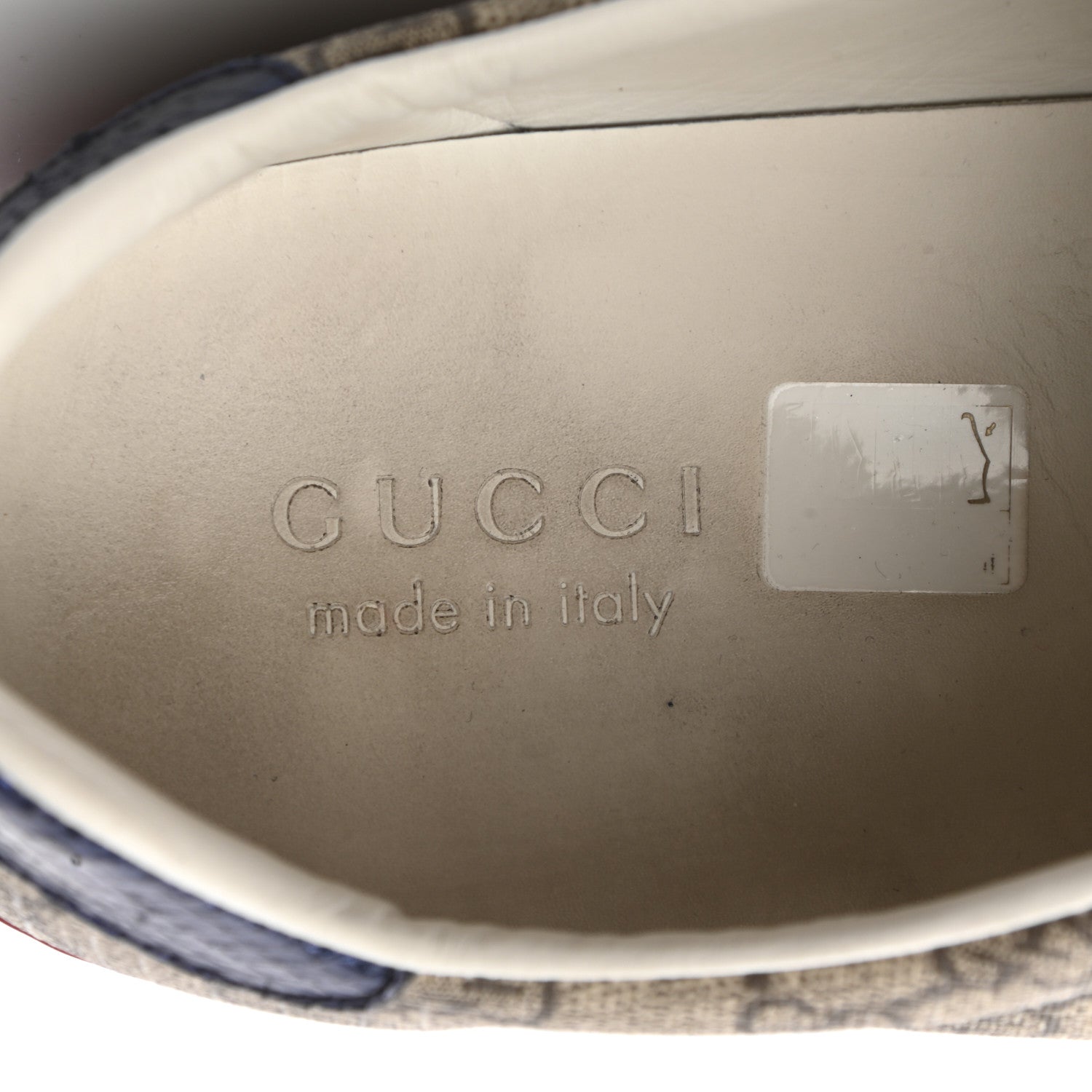Gucci GG Supreme Monogram Ayers Web Mens New Ace Sneakers 10.5 Beige Red 8 of 8