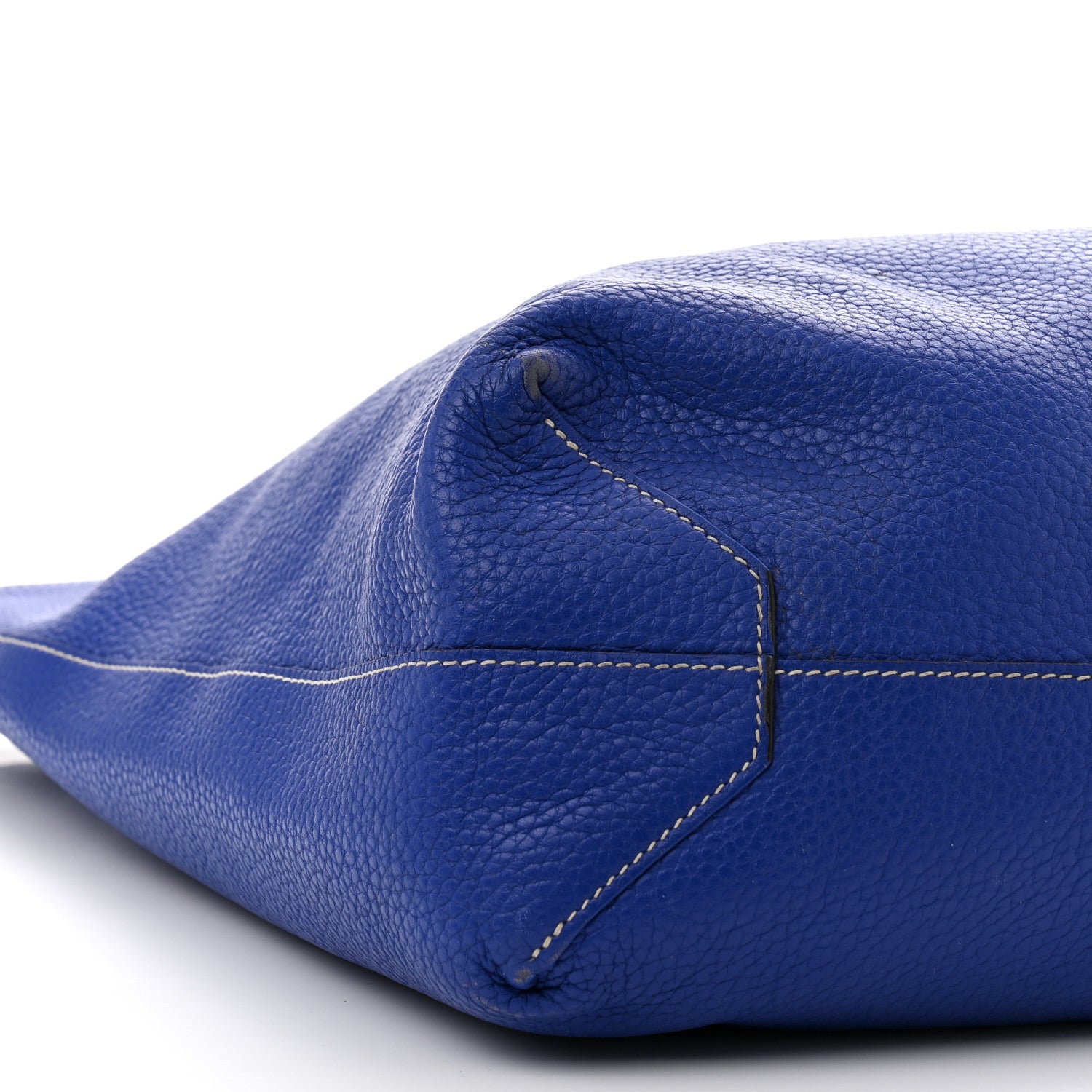 Hermes Taurillon Clemence Double Sens 45 Reversible Tote Graphite Bleu Electrique 6 of 12