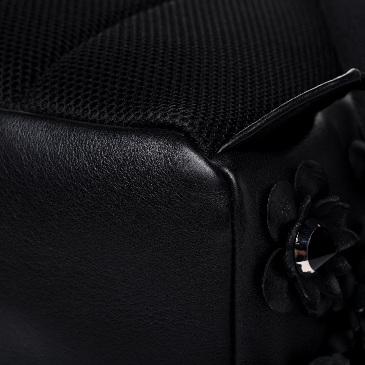 Fendi Vitello Dolce All Over Flowerland Large Backpack Black 11 of 13