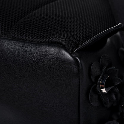 Fendi Vitello Dolce All Over Flowerland Large Backpack Black 11 of 13
