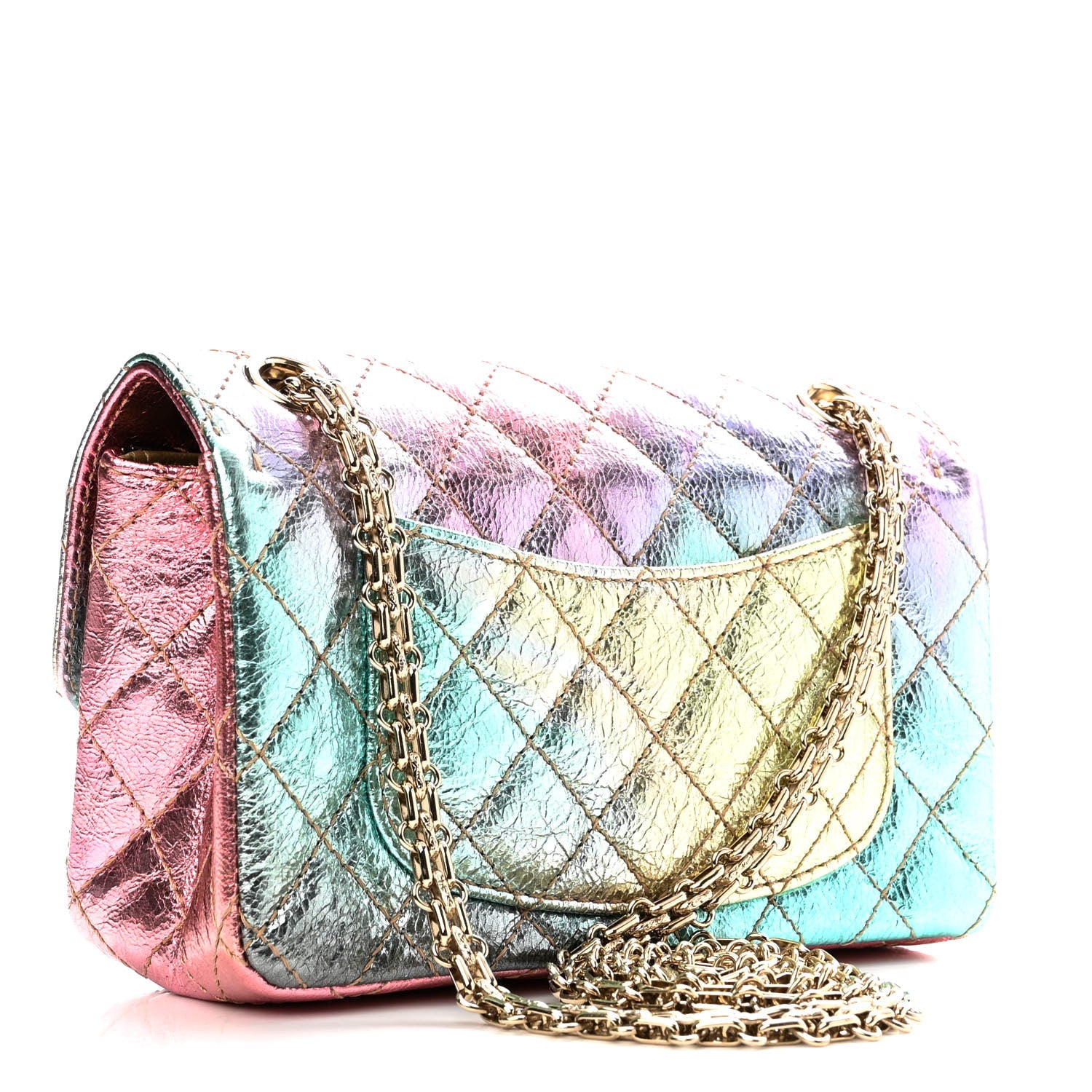 Chanel Metallic Goatskin Quilted Mini 2.55 Reissue Flap Multicolor 3 of 10