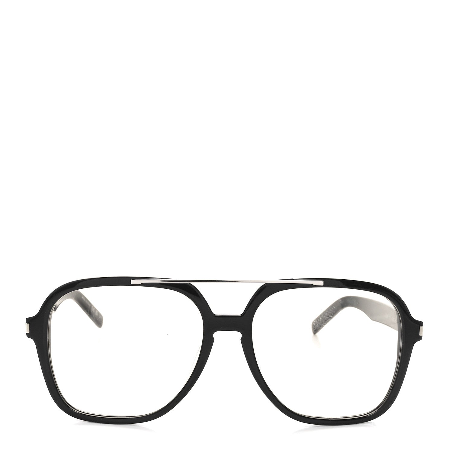 Saint Laurent Acetate Geometric Aviator Sunglasses SL 545 Black 2 of 8