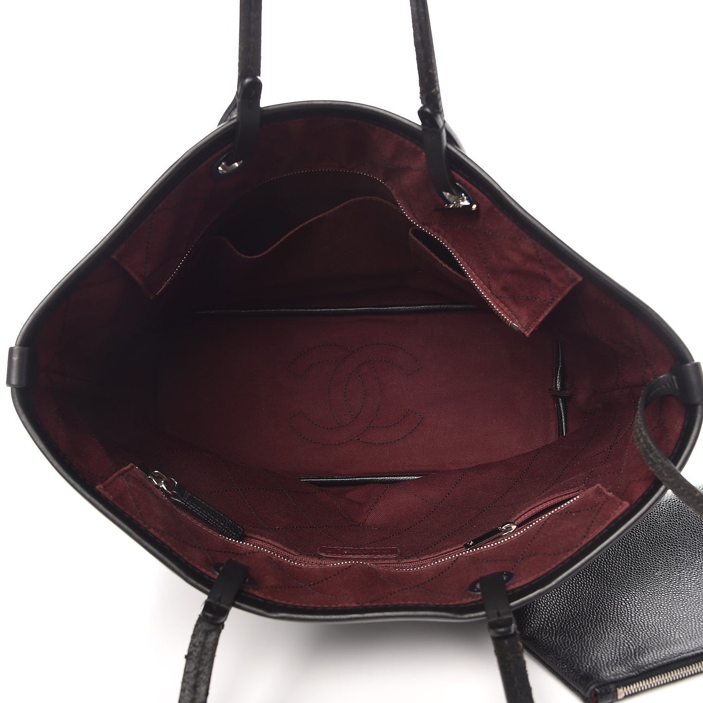 Grained Calfskin Shopping Fever Tote Black
