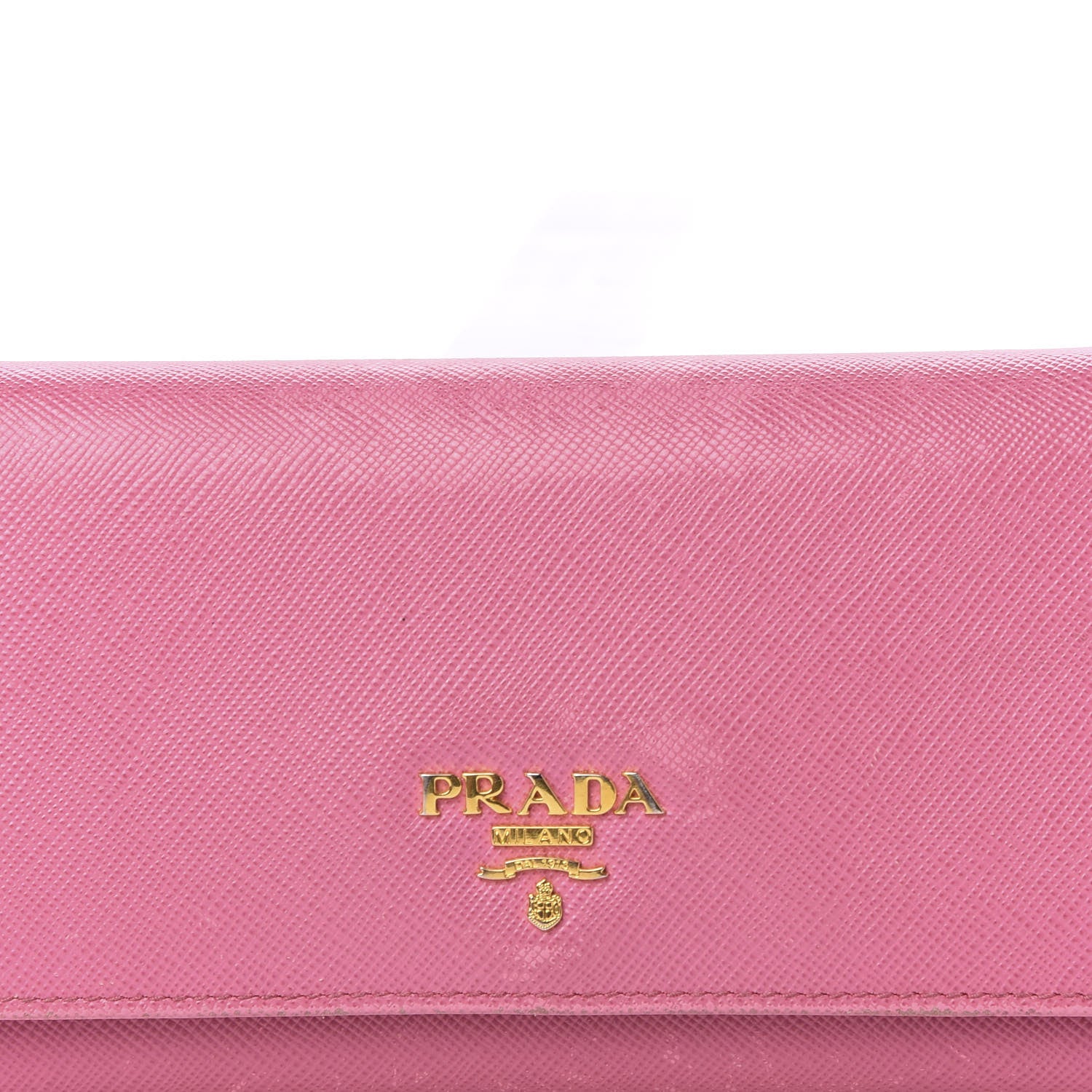 Prada Saffiano Metal Continental Flap Wallet Geranio 9 of 10