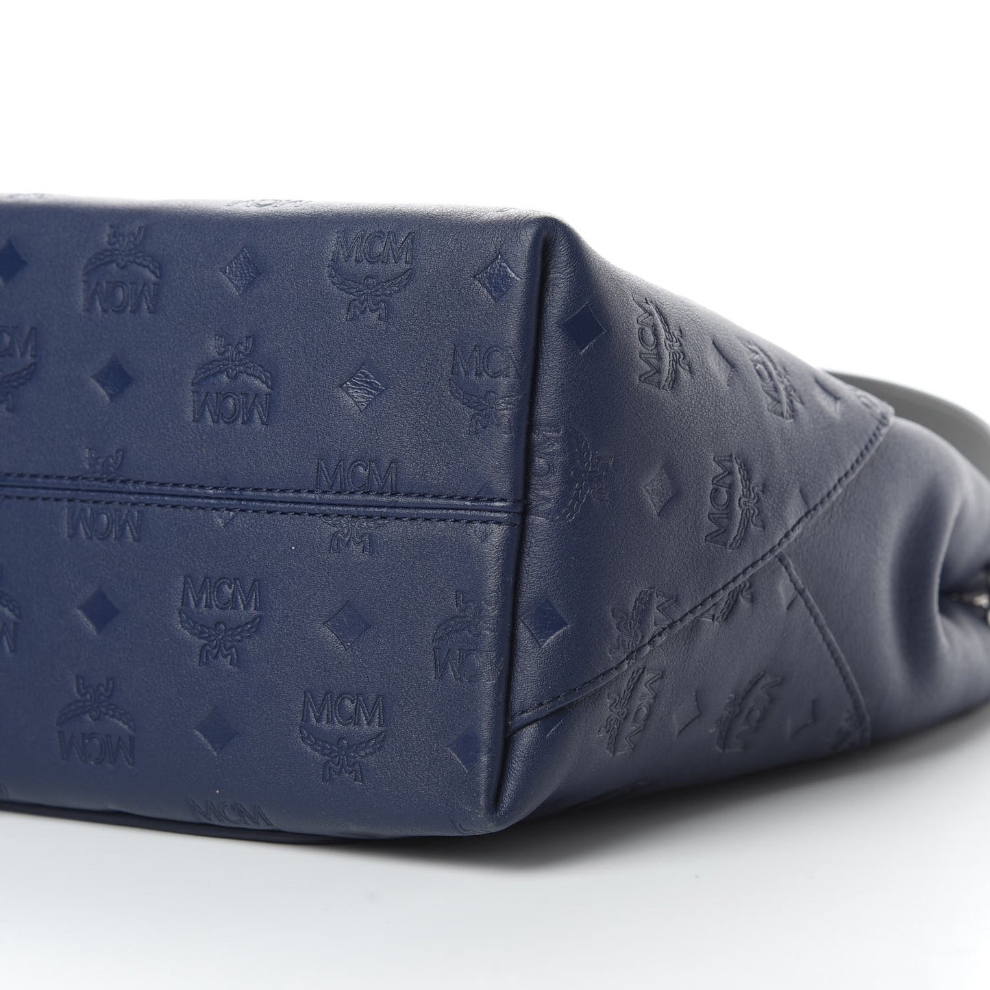 Calfskin Ottomar Monogram Medium Klara Hobo Navy Blue