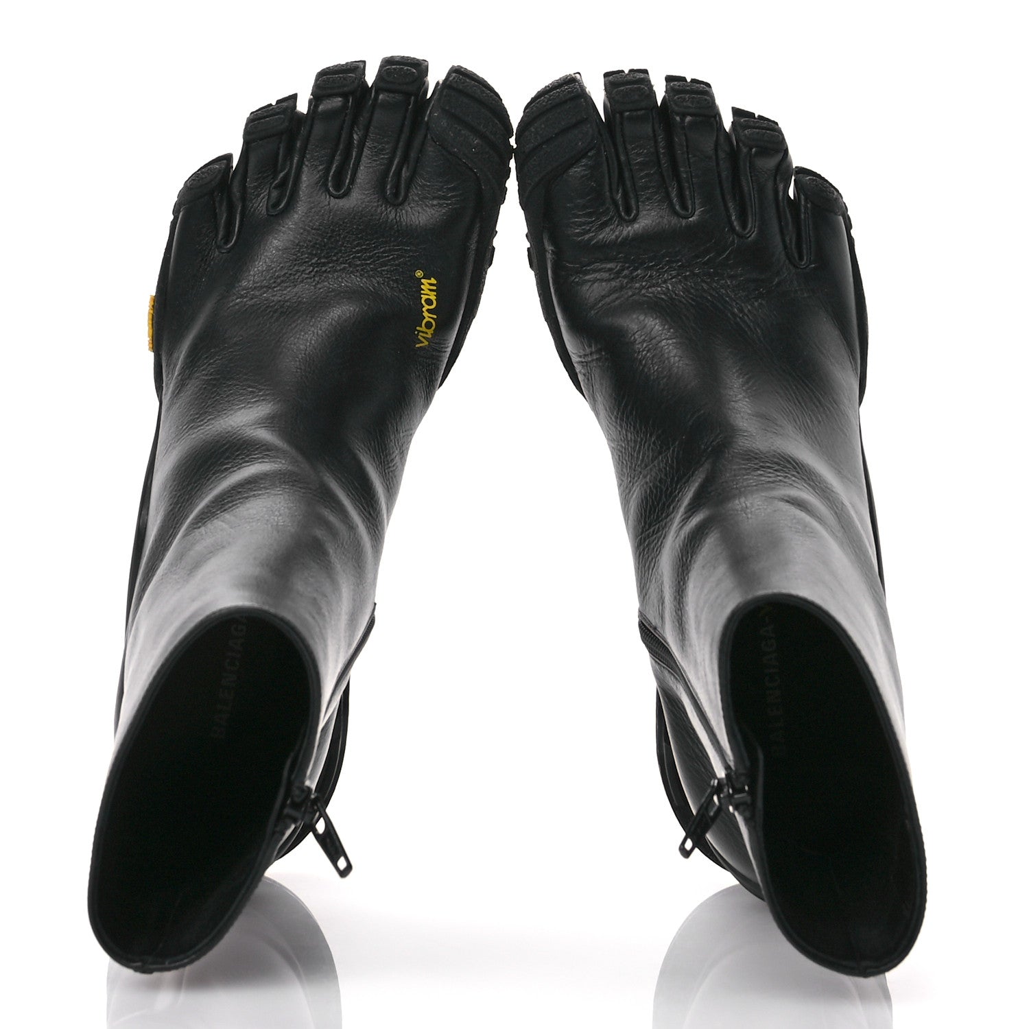 Balenciaga Soft Leather Toe Suspension Booties 39 Black 2 of 9