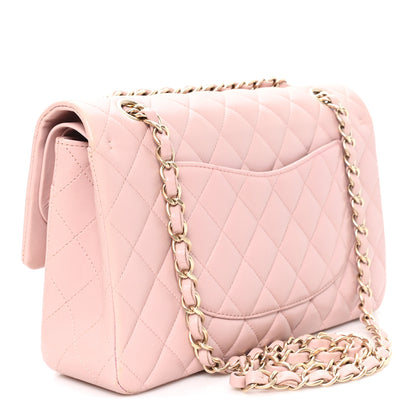 Chanel Lambskin Quilted Medium Double Flap Light Pink 2 of 9