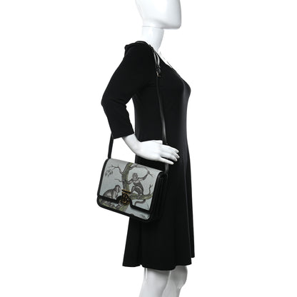 Burberry Jacquard Monkey Medium TB Bag Black 3 of 9
