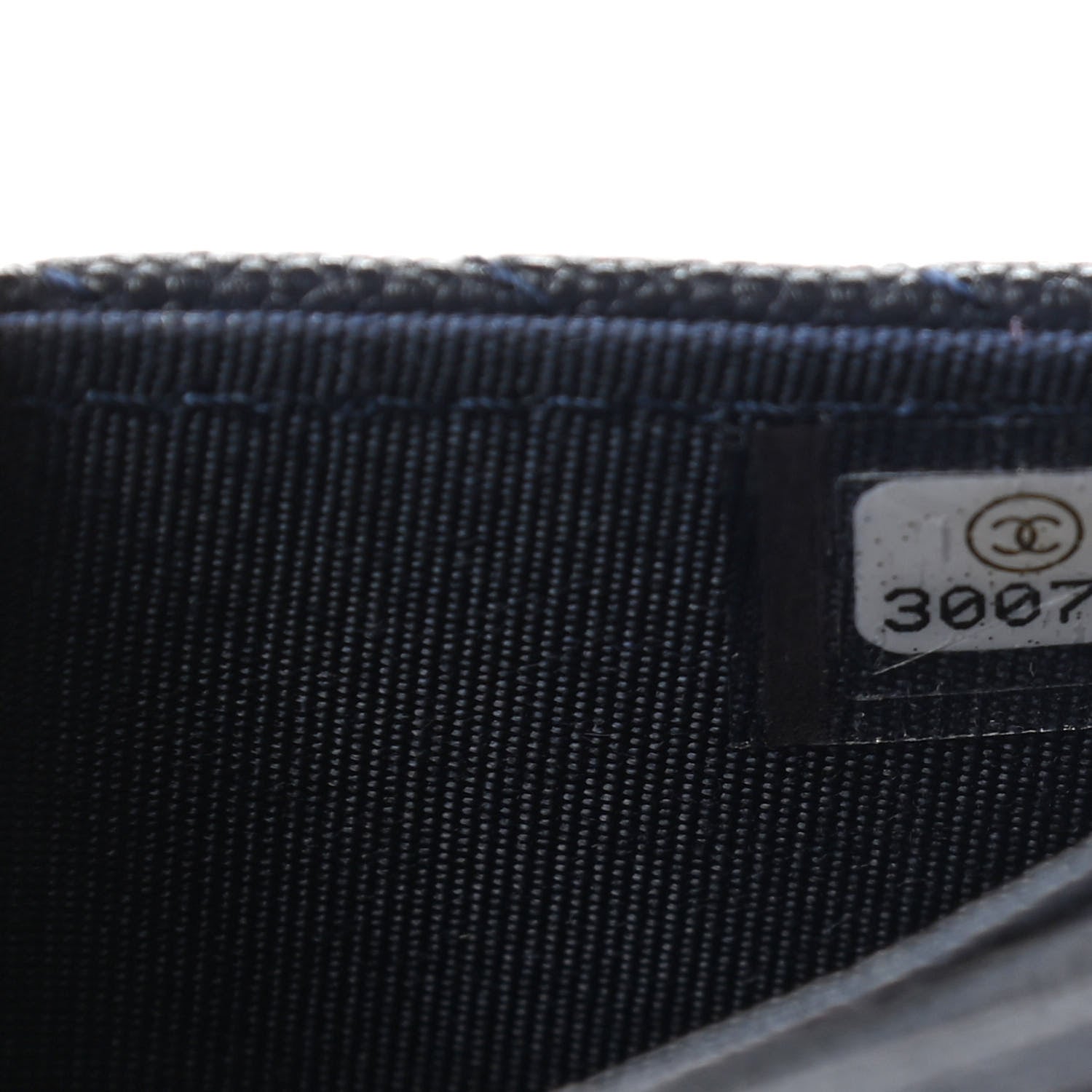 Chanel Caviar Chevron Quilted Boy Card Holder Wallet Navy 5 of 9