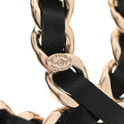 Chanel Lambskin Chain CC Brooch Black Gold 5 of 5