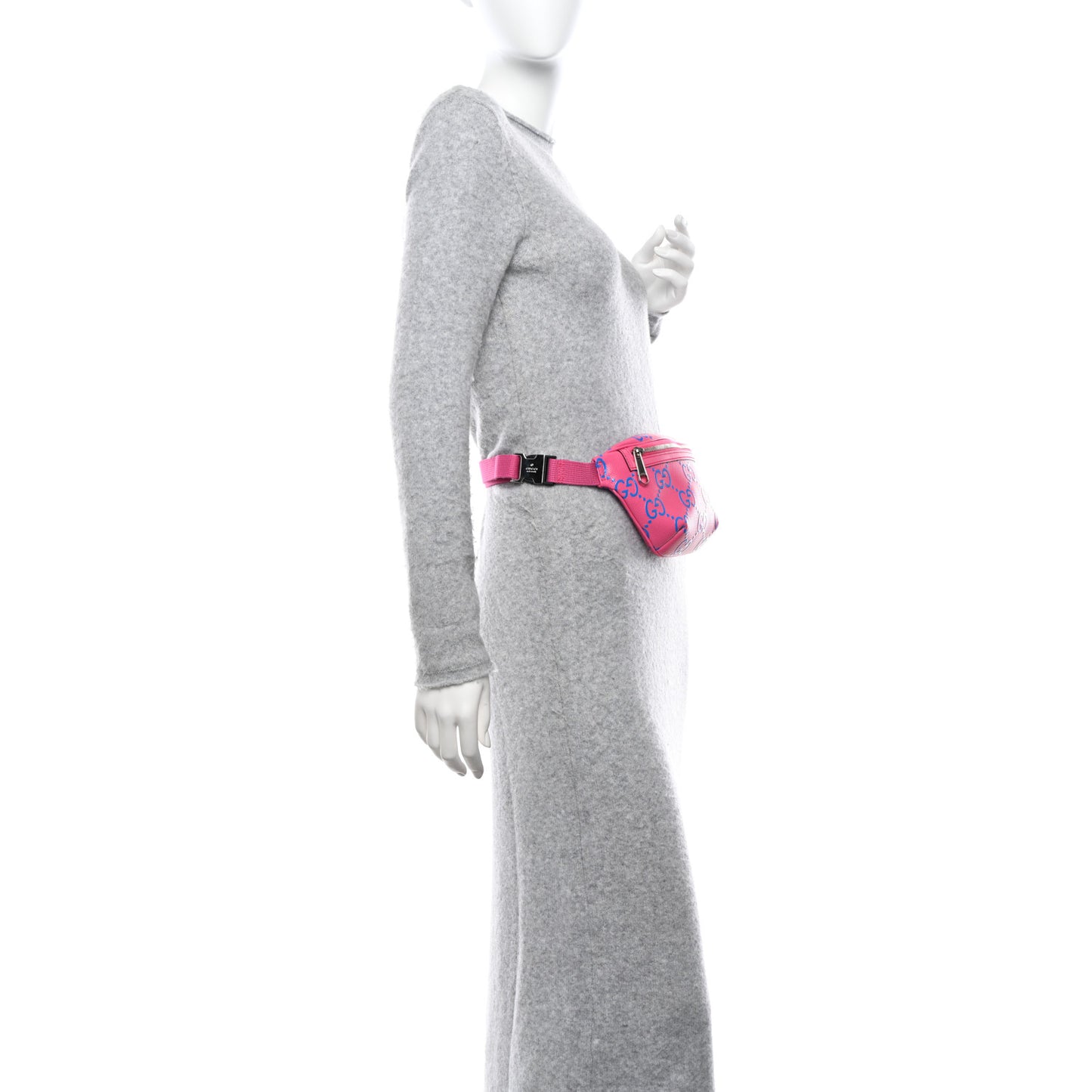 Calfskin GG Tennis Bi-Color Embossed Belt Bag Modern Fucsia Modern Blue