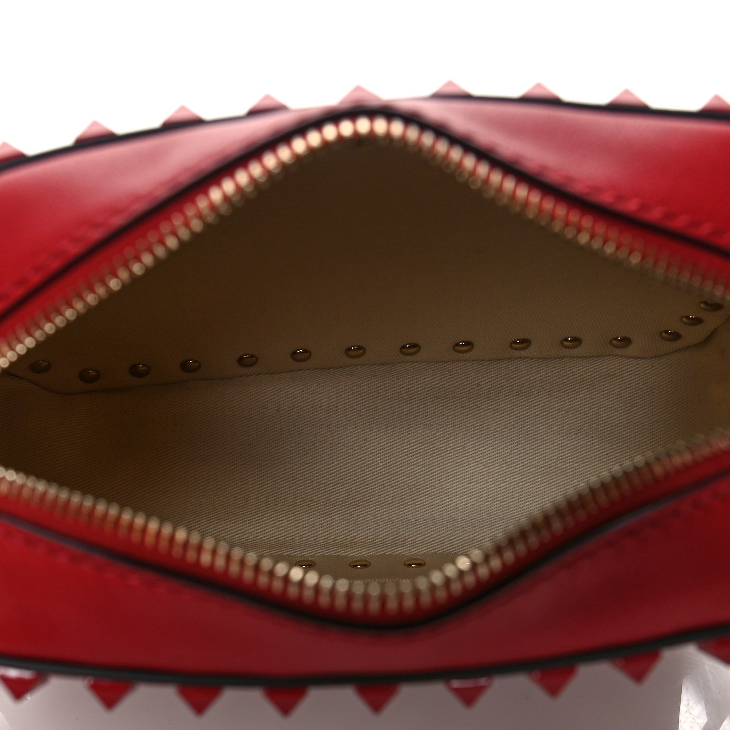 Valentino Garavani Calfskin Monochrome Rockstud Camera Crossbody Bag Rosso Valentino 3 of 8