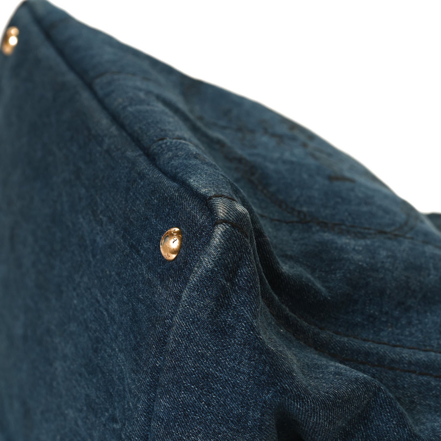 Prada Denim Logo Tote Bleu 9 of 11