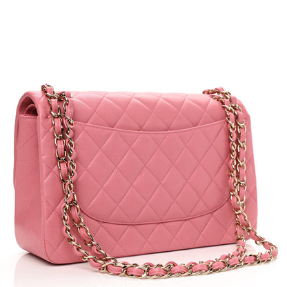 Chanel Caviar Quilted Jumbo Double Flap Dark Pink 2 of 8
