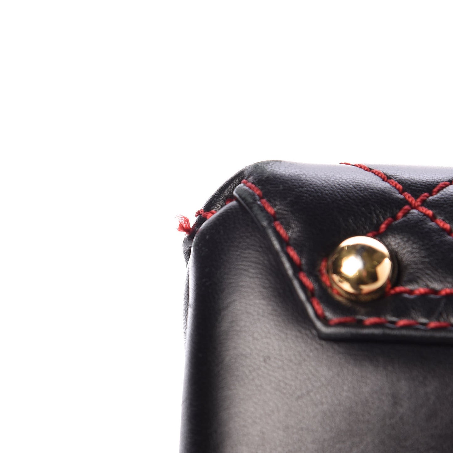 Lambskin Quilted Baby Banner Tote Black