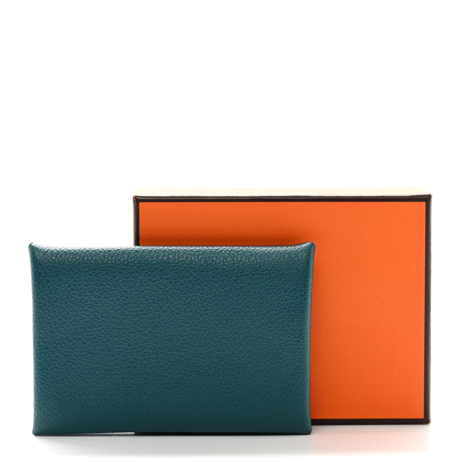 Hermes Evercolor Calvi Card Case Vert Bosphore 7 of 7