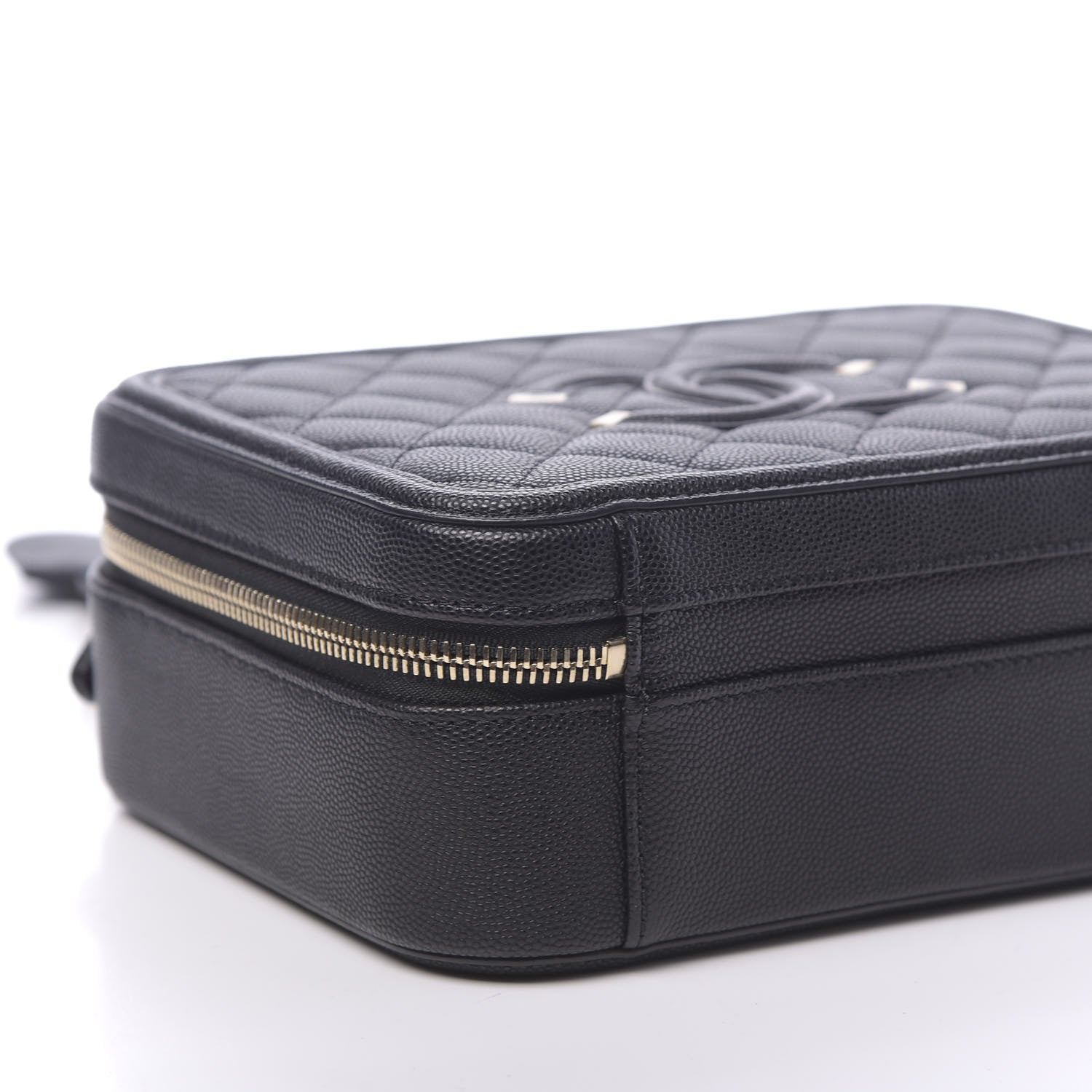 Chanel Caviar Quilted Medium CC Filigree Vanity Case Black 9 of 11