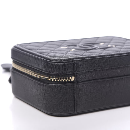 Chanel Caviar Quilted Medium CC Filigree Vanity Case Black 9 of 11