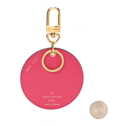 Louis Vuitton Damier Azur 2021 Christmas Animation Hollywood Bag Charm Fuchsia 2 of 5