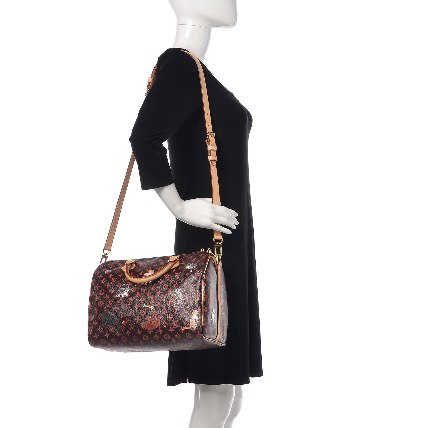 Louis Vuitton Catogram Speedy Bandouliere 30 Marron 2 of 11