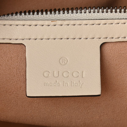 Gucci Calfskin Matelasse Sylvie Web Small GG Marmont Top Handle Shoulder Bag White 7 of 14