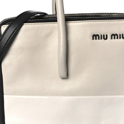 Miu Miu Nappa Matelasse Convertible Satchel Argilla Talco 8 of 11