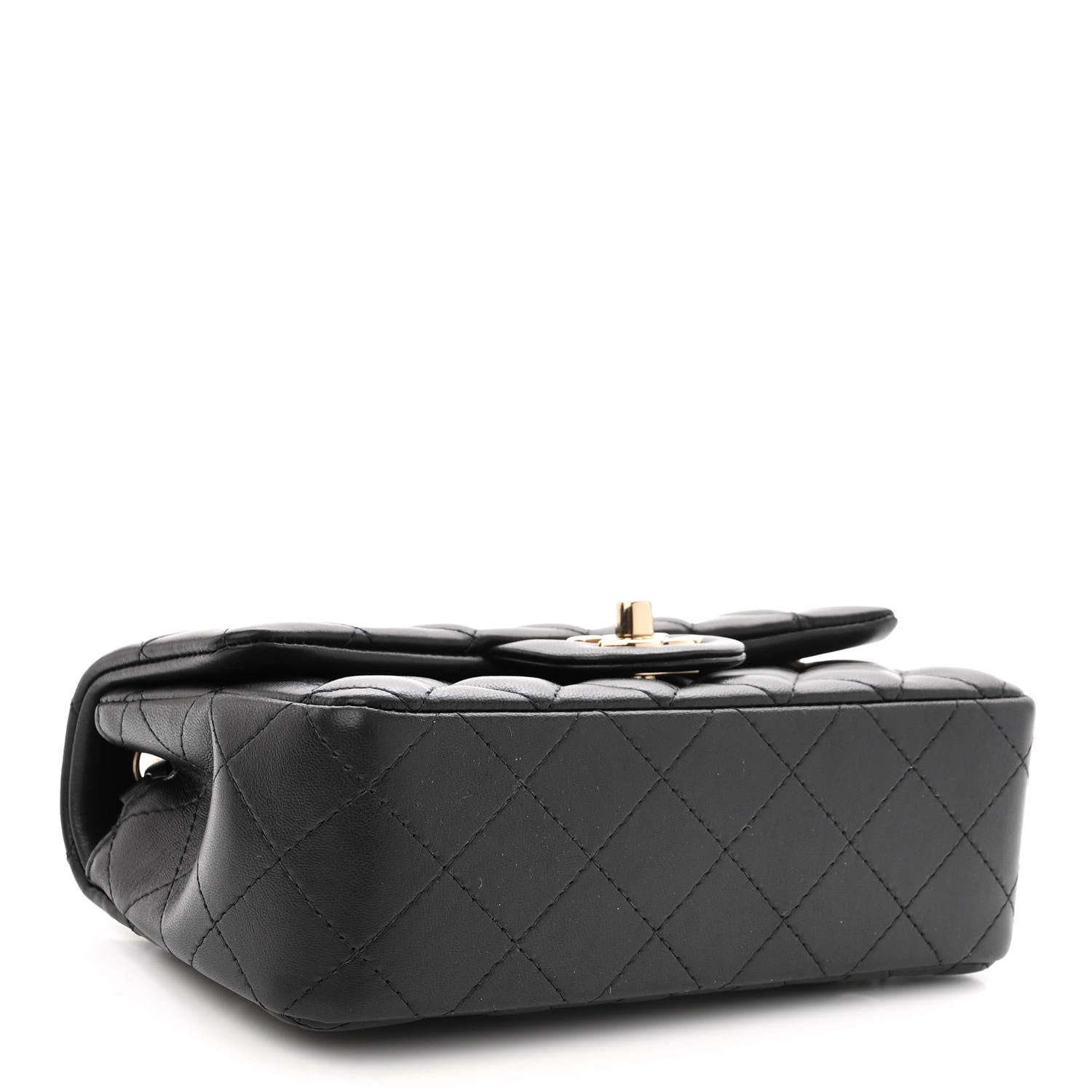 Chanel Lambskin Quilted Mini Rectangular Flap Black 4 of 10