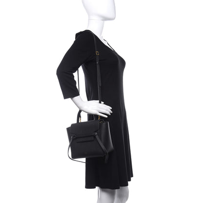 Celine Grained Calfskin Nano Belt Bag Black 2 of 10