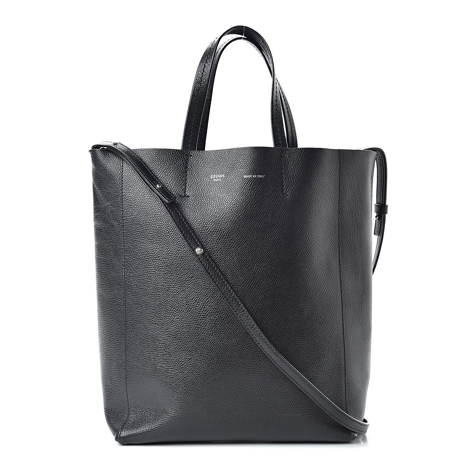 Celine Grained Calfskin Small Vertical Cabas Black 1 of 19