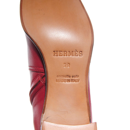 Hermes Chevre de Coromandel Nancy Boots Rouge H 38 6 of 10