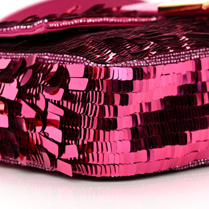 Fendi Sequin Paillettes Vitello Grace Sex and the City Baguette Ciclamino Pilar 9 of 12