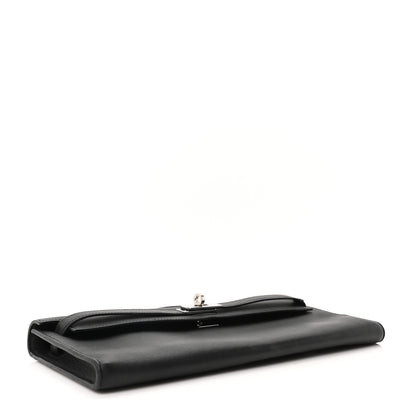 Hermes Swift Kelly Cut Clutch Pochette Black 3 of 9