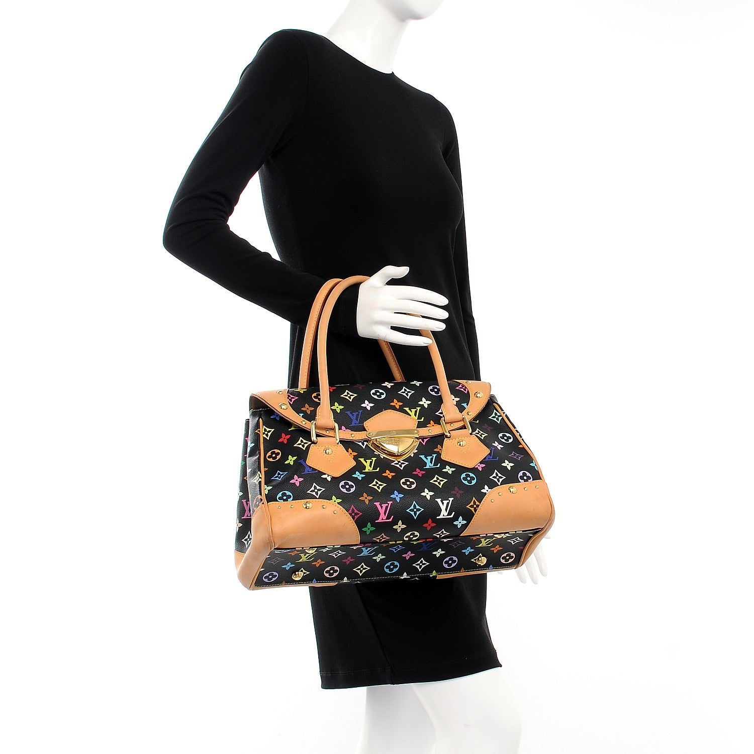 Louis Vuitton Monogram Multicolor Beverly GM Black 2 of 11