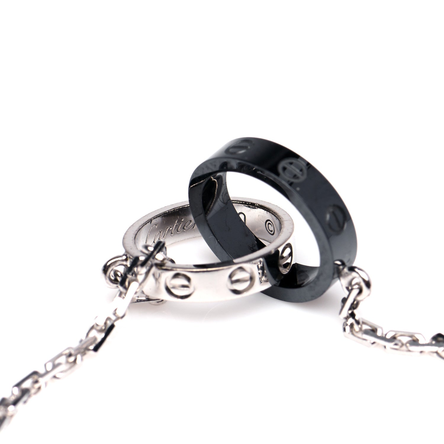 Cartier 18K White Gold Black Ceramic LOVE Bracelet 7 of 8