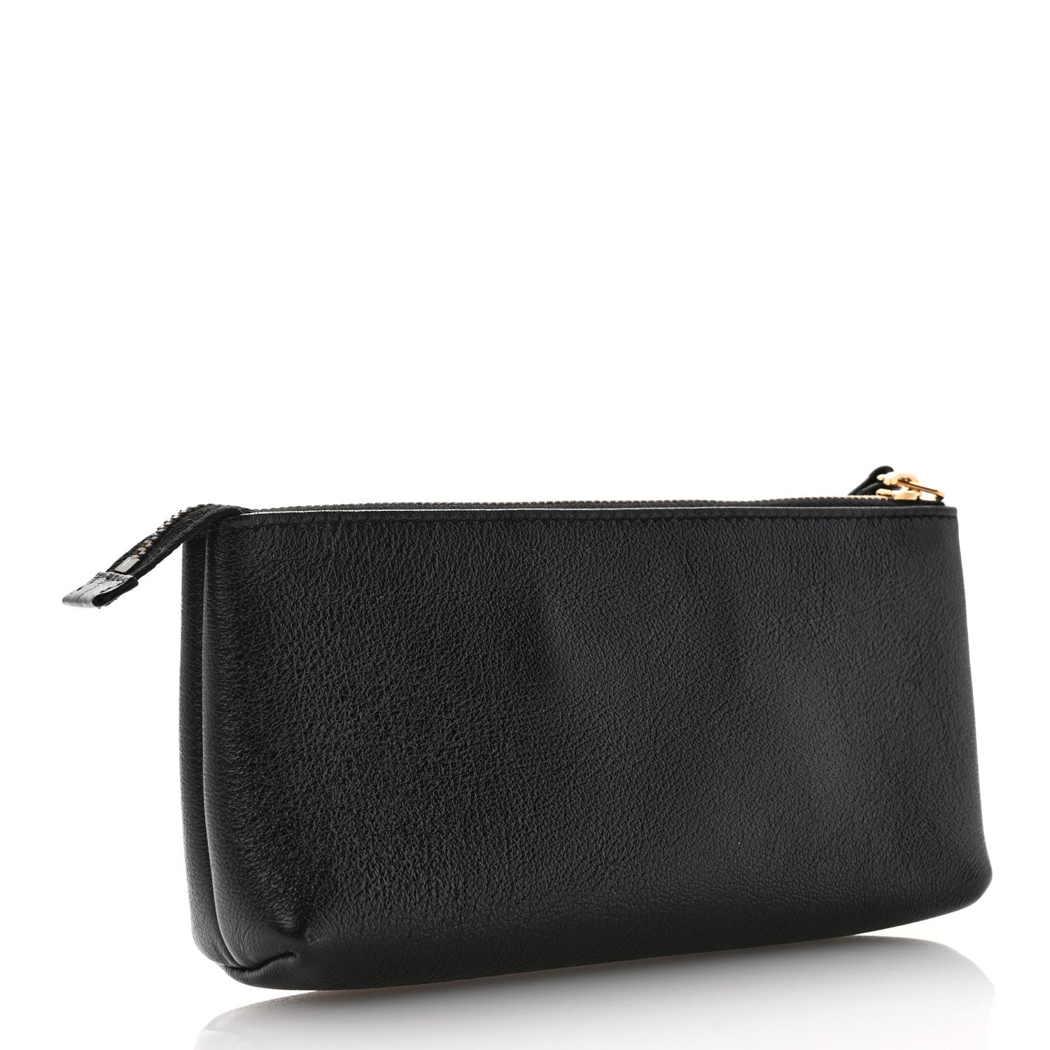 Saint Laurent Calfskin Monogram Wristlet Pouch Black 3 of 7