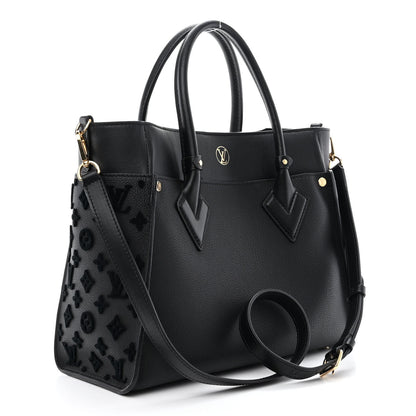 Louis Vuitton Calfskin Monogram Tufting On My Side Black 2 of 9