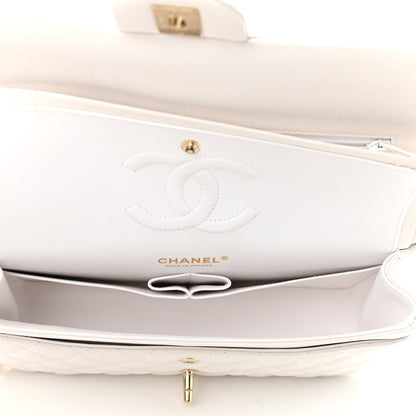 Chanel Caviar Quilted Medium Double Flap White 5 of 10