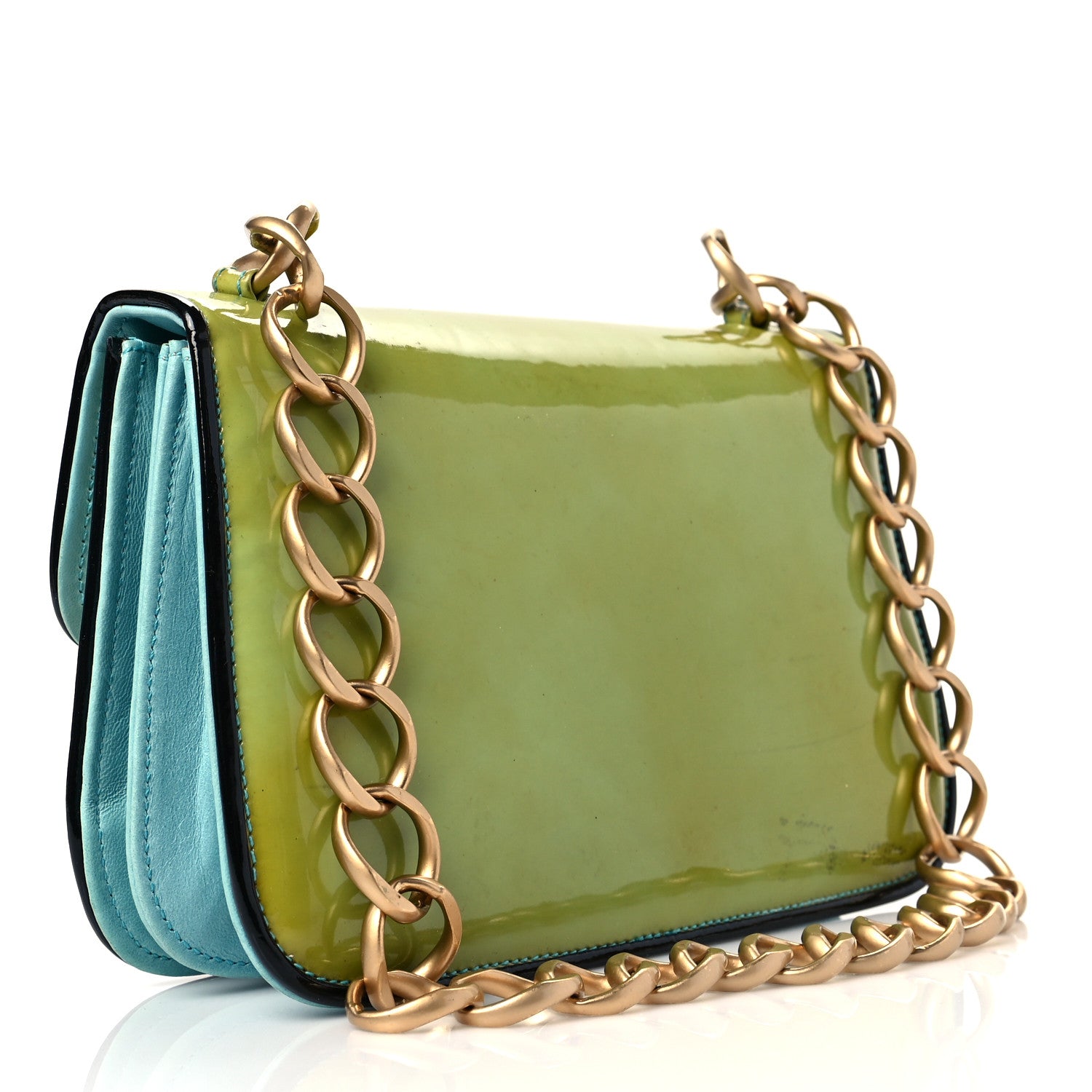 Chanel Patent Striped Mademoiselle Flap Multicolor 2 of 11