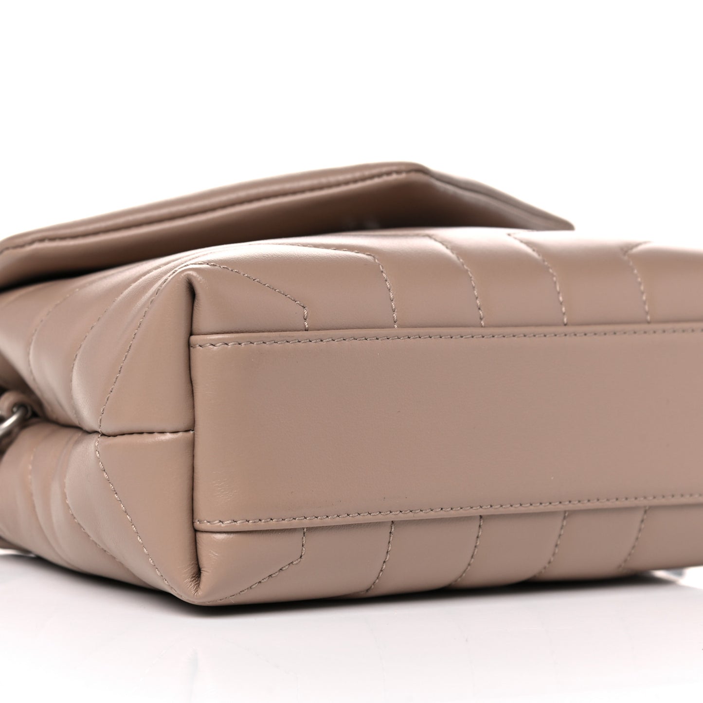 Calfskin Y Quilted Monogram Toy Loulou Crossbody Bag Dark Beige