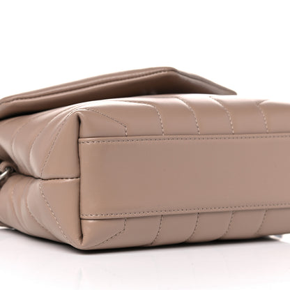 Saint Laurent Calfskin Y Quilted Monogram Toy Loulou Crossbody Bag Dark Beige 8 of 10
