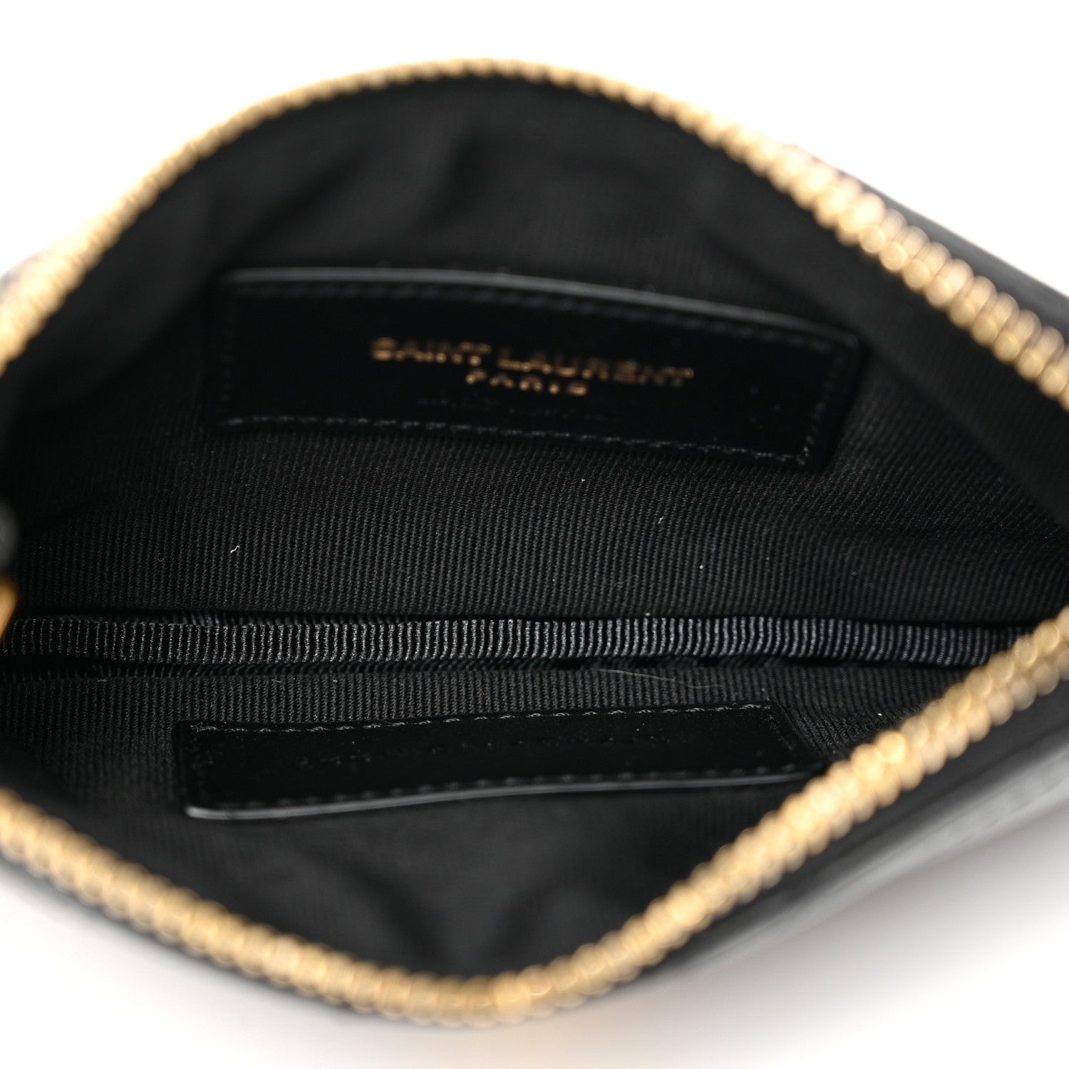 Saint Laurent Calfskin Matelasse Monogram Key Pouch Black 5 of 7