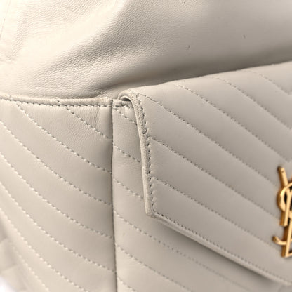 Saint Laurent Lambskin Matelasse Monogram Joe Backpack Cream 15 of 15