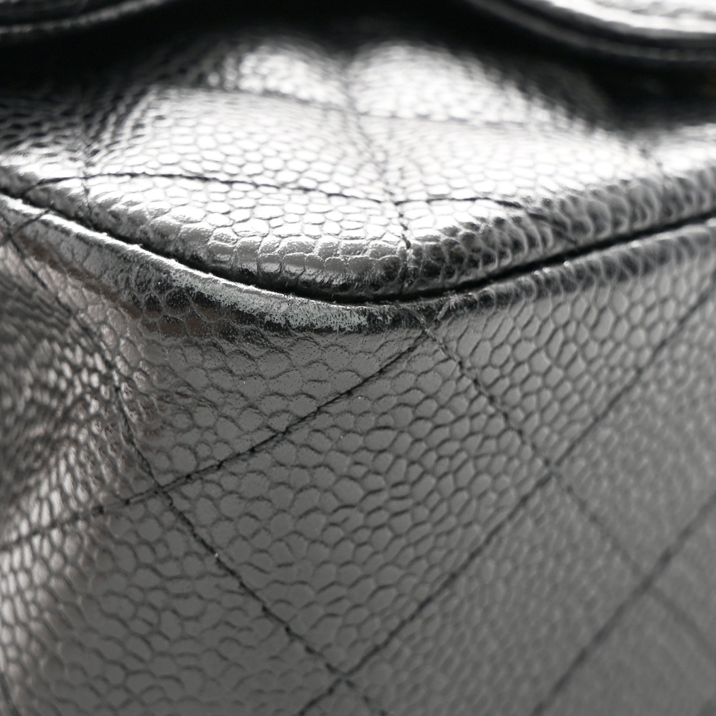 Caviar Quilted Mini Square Flap Black