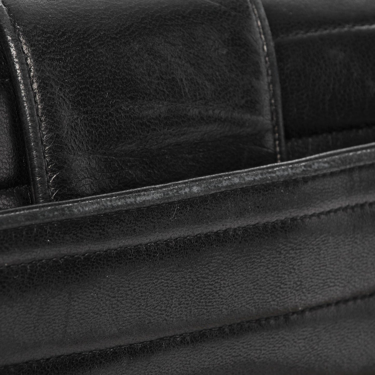 Lambskin Horizontal Quilted Small Single Flap Navy