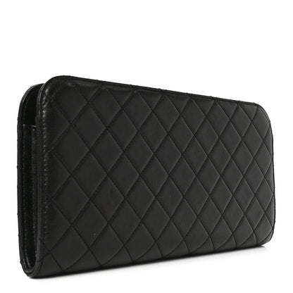 Chanel Lambskin Quilted Coco Midnight Clutch Black 3 of 10