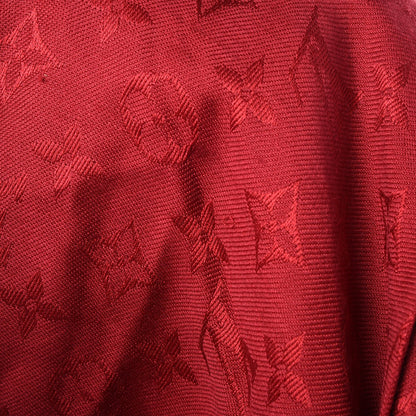 Louis Vuitton Silk Wool Monogram Shawl Pomme D'Amour 5 of 8