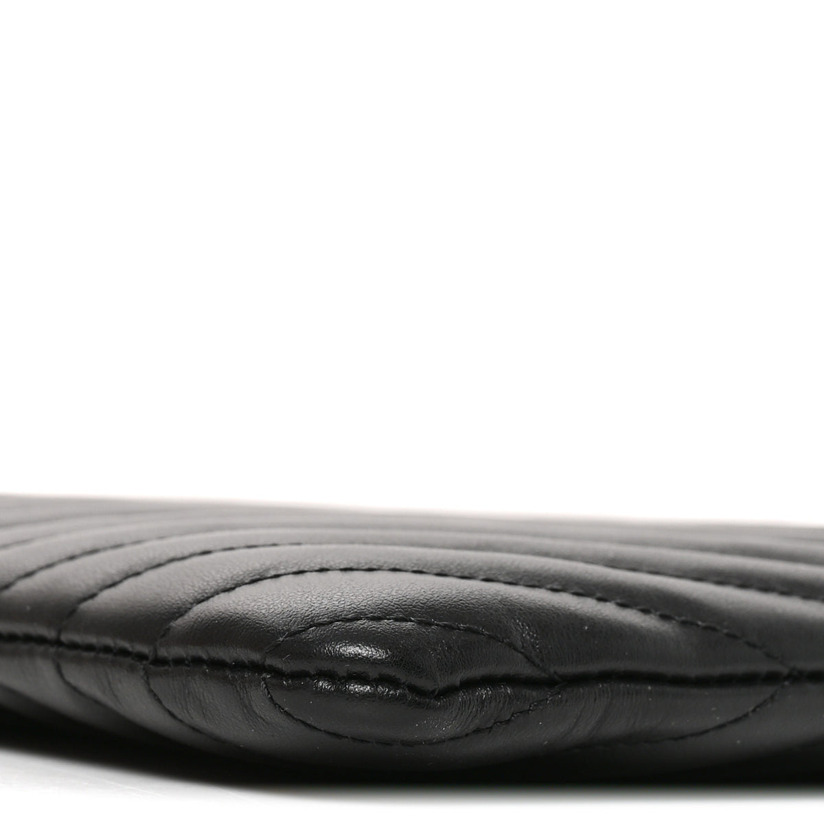 Saint Laurent Calfskin Matelasse Chevron Monogram Document Holder Black 9 of 10