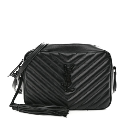 Saint Laurent Calfskin Matelasse Monogram Monochrome Lou Camera Bag Black 1 of 11