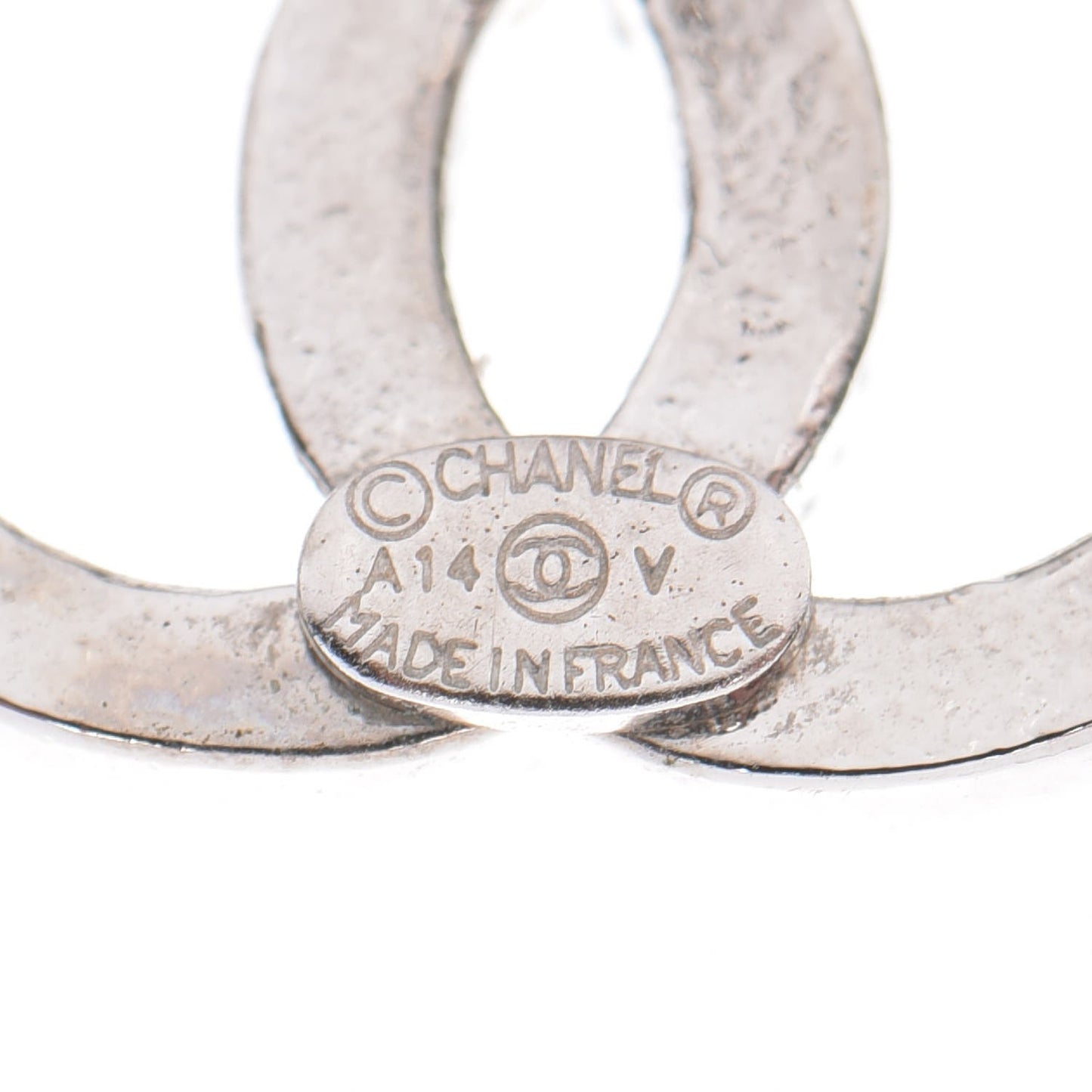 Crystal CC Earrings Silver