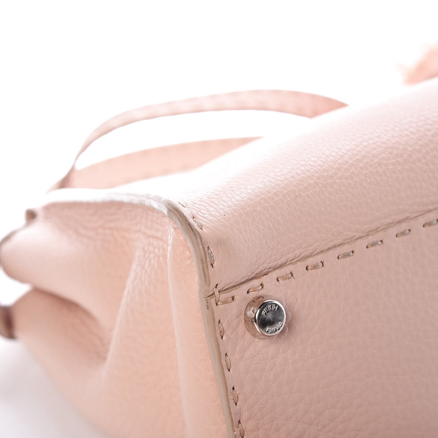 Cuoio Romano Selleria Bi-Color Medium Peekaboo Iconic Satchel Rosa Plaster Pesca